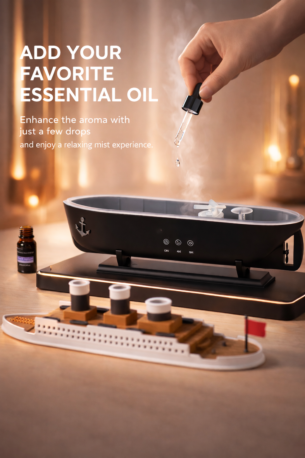 LumiMist™ – Retro Ship Aromatherapy Diffuser