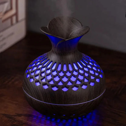 Wood Grain Humidifier 300Ml, USB Aroma Diffuser, Atomizer, Household Humidifier, Moisturizing Instrument, Office Humidifier，Gift
