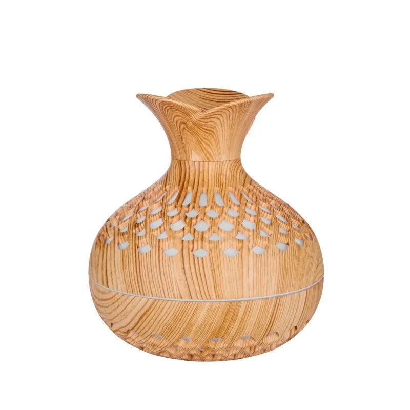 Wood Grain Humidifier 300Ml, USB Aroma Diffuser, Atomizer, Household Humidifier, Moisturizing Instrument, Office Humidifier，Gift