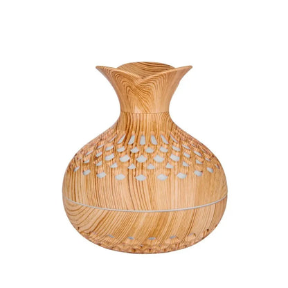 Wood Grain Humidifier 300Ml, USB Aroma Diffuser, Atomizer, Household Humidifier, Moisturizing Instrument, Office Humidifier，Gift